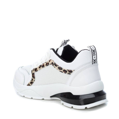 XTI - LACED FASHION TRAINER  - WHITE COMBI