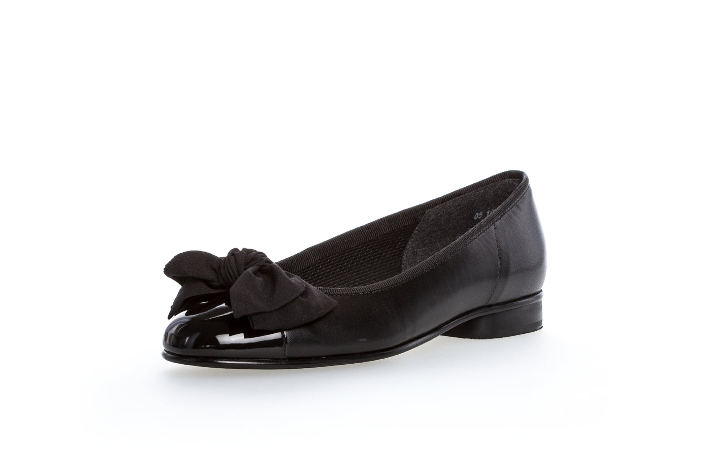 GABOR - 05.106.37 FLAT "BOW" POMP - BLACK