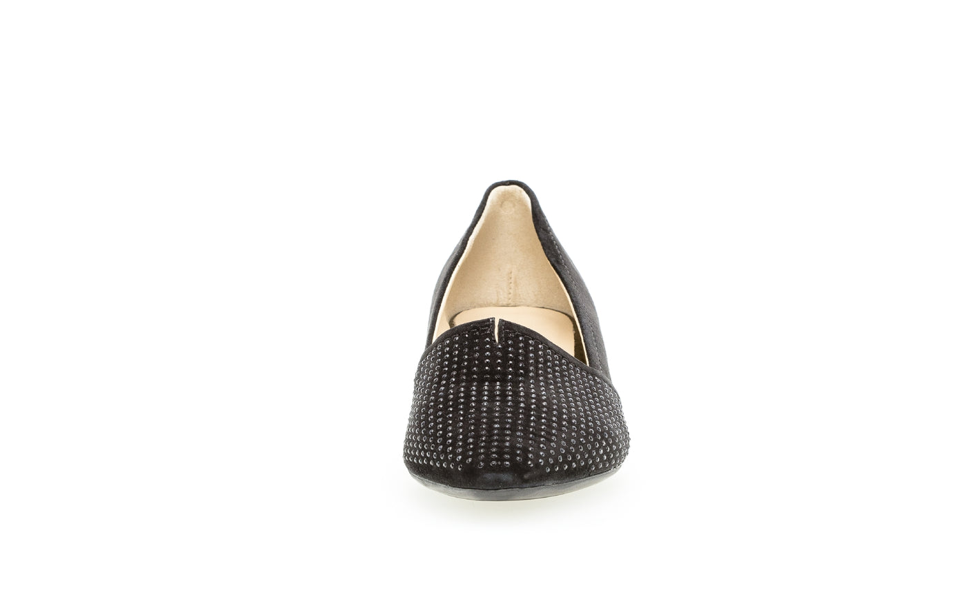 GABOR - 05.134.17 LOW HEEL COURT SHOE - BLACK SUEDE
