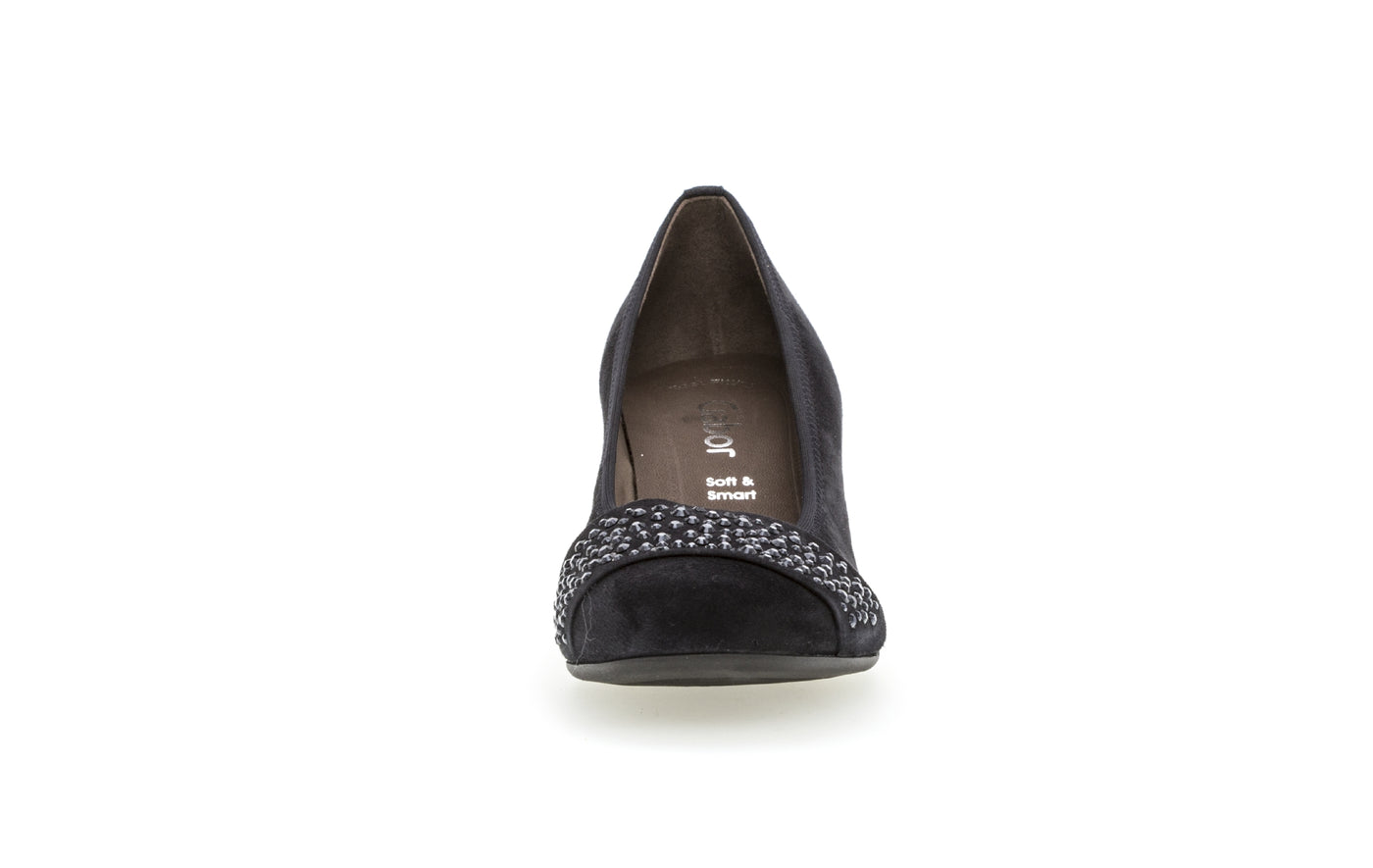 GABOR - 05.482.16 MEDIUM HEEL COURT SHOE - NAVY SUEDE