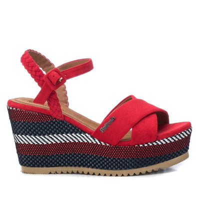 REFRESH - WEDGE STRAP SANDAL - RED