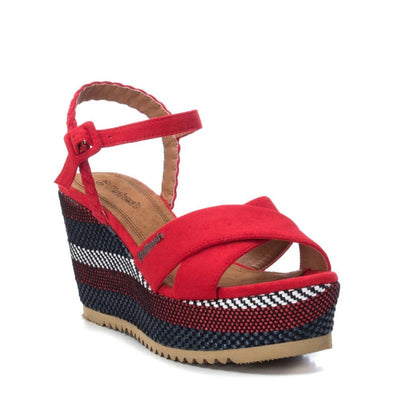 REFRESH - WEDGE STRAP SANDAL - RED