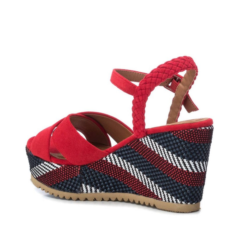 REFRESH - WEDGE STRAP SANDAL - RED