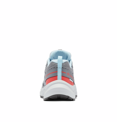 COLUMBIA - BL7516 031 PLATEAU WATERPROOF LACED WALKING SHOE - GREY RED