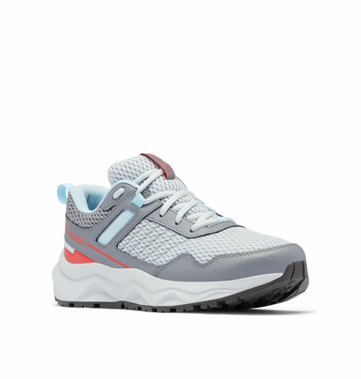 COLUMBIA - BL7516 031 PLATEAU WATERPROOF LACED WALKING SHOE - GREY RED