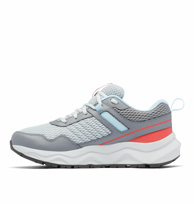 COLUMBIA - BL7516 031 PLATEAU WATERPROOF LACED WALKING SHOE - GREY RED