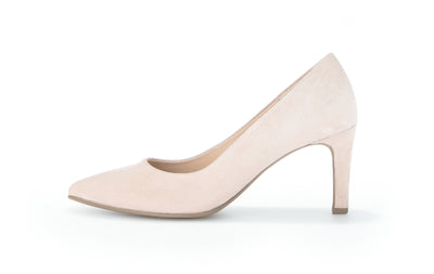 GABOR - 21.380.10 HIGH HEEL COURT SHOE - NUDE SUEDE