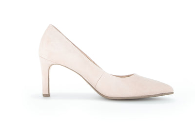 GABOR - 21.380.10 HIGH HEEL COURT SHOE - NUDE SUEDE