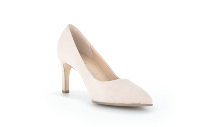 GABOR - 21.380.10 HIGH HEEL COURT SHOE - NUDE SUEDE