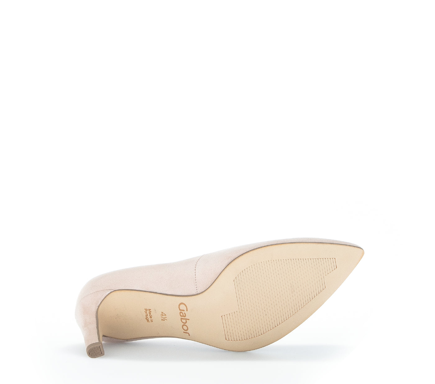 GABOR - 21.380.10 HIGH HEEL COURT SHOE - NUDE SUEDE