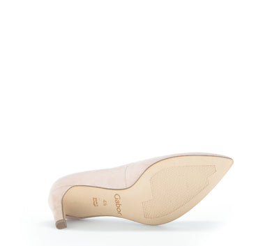 GABOR - 21.380.10 HIGH HEEL COURT SHOE - NUDE SUEDE