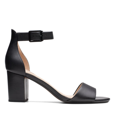 CLARKS - Deva Mae Black Leather