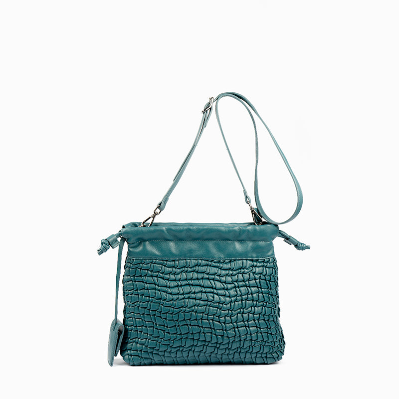 PEPE MOLL - 28136 CROSSBODY BAG WITH PULL-TIE CLOSURE - GREEN