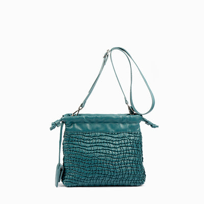 PEPE MOLL - 28136 CROSSBODY BAG WITH PULL-TIE CLOSURE - GREEN