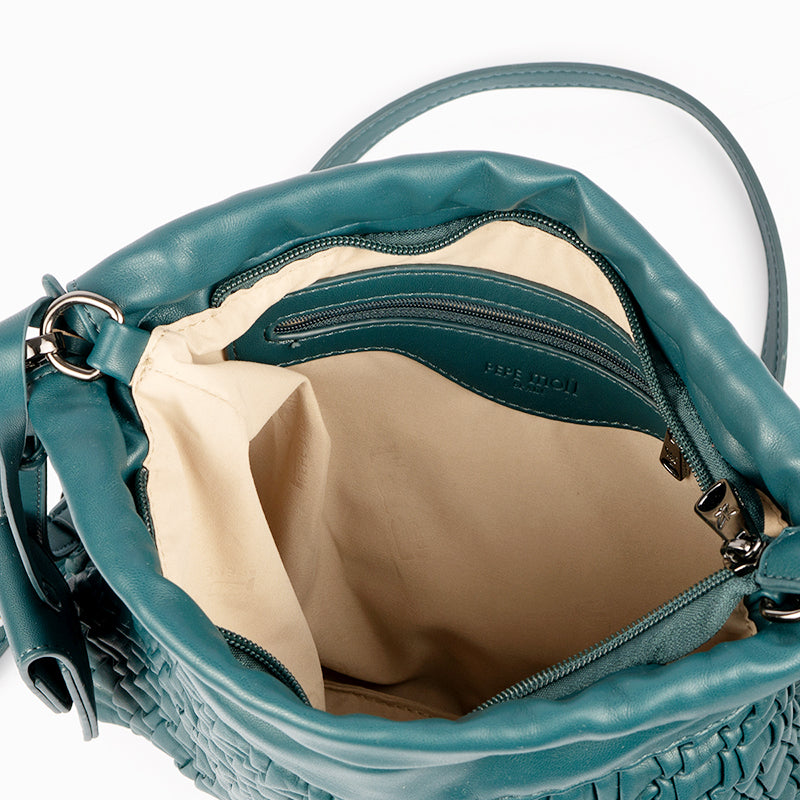 PEPE MOLL - 28136 CROSSBODY BAG WITH PULL-TIE CLOSURE - GREEN