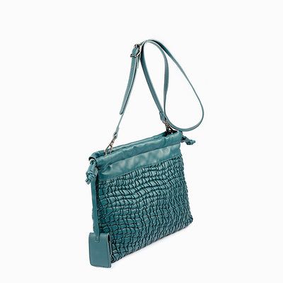 PEPE MOLL - 28136 CROSSBODY BAG WITH PULL-TIE CLOSURE - GREEN