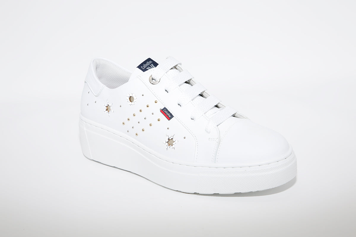CALLAGHAN - 14920 White Laced Wedge Trainer