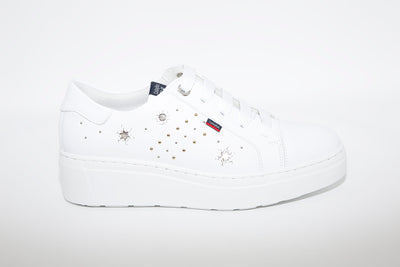 CALLAGHAN - 14920 White Laced Wedge Trainer