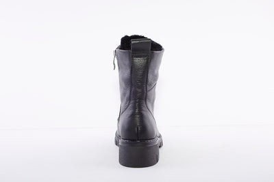 ARA - 23130-65 LOW HEEL ZIP ANKLE BOOT - BLACK LEATHER