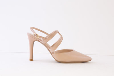 LODI - RIANES HIGH HEEL CRISSCROSS SLING-BACK SHOE - NUDE