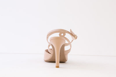 LODI - RIANES HIGH HEEL CRISSCROSS SLING-BACK SHOE - NUDE