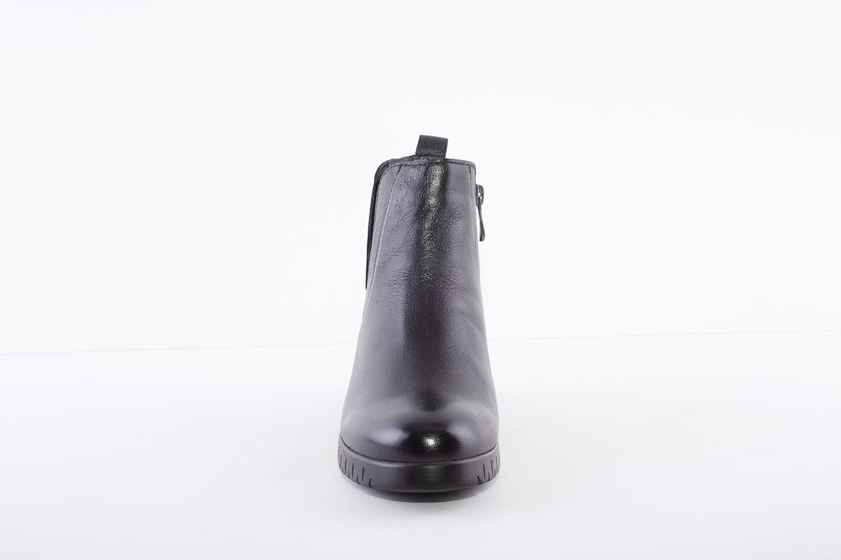 MARCO TOZZI - 25442-096 LOW WEDGE ANKLE BOOT - BLACK