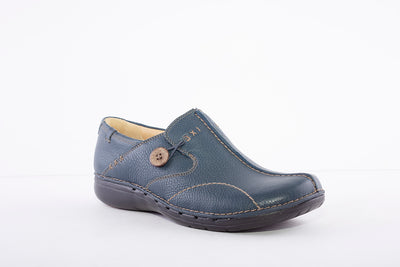 CLARKS - Un Loop Navy Leather