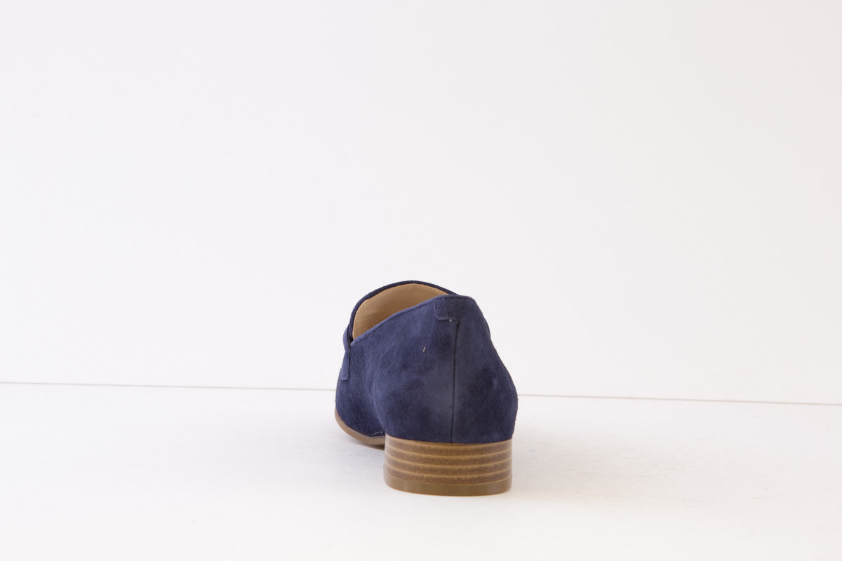 CAPRICE - 24201-857 LOW HEEL SLIP-ON SHOE - NAVY SUEDE