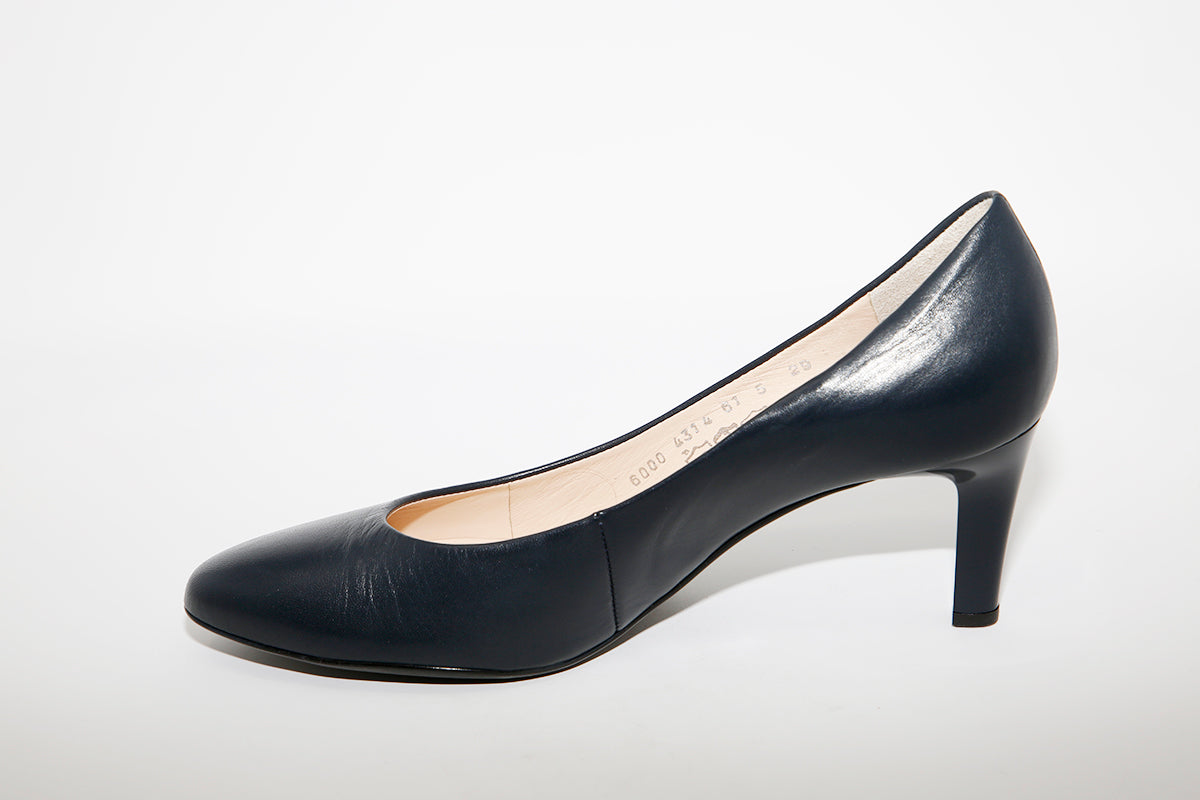 HOGL - 0-186000 Navy Leather Heel Shoe