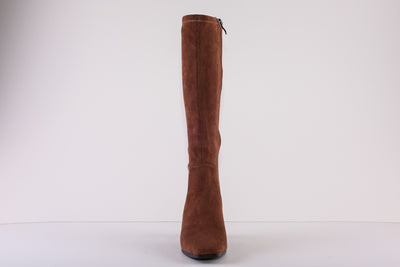 CAPRICE 25517-316  FULL LENGTH MEDIUM HEEL BOOT - TAN SUEDE