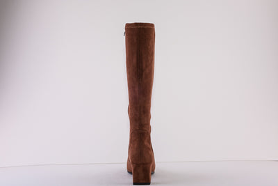 CAPRICE 25517-316  FULL LENGTH MEDIUM HEEL BOOT - TAN SUEDE