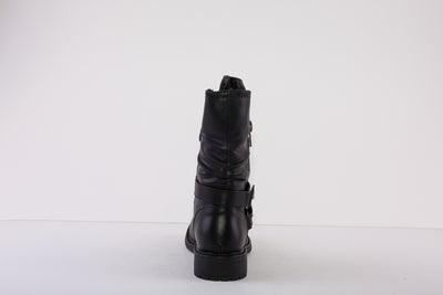SUSST DORA22  LOW HEEL CALF-LENGTH ZIP BOOT - BLACK