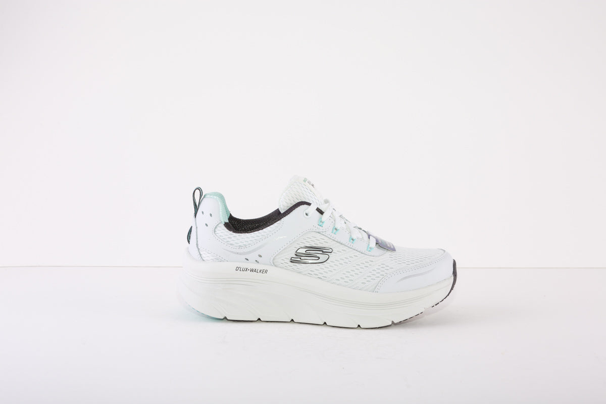SKECHERS :D'LUX WALKER-INFINITE MOTION TRAINER - WHITE/BLACK