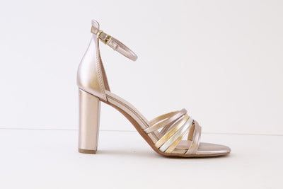MARCO TOZZI - 28386-532 HIGH HEEL ANKLE STRAP HEEL-IN SANDAL - GOLD COMB