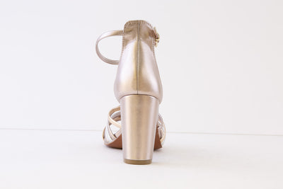 MARCO TOZZI - 28386-532 HIGH HEEL ANKLE STRAP HEEL-IN SANDAL - GOLD COMB