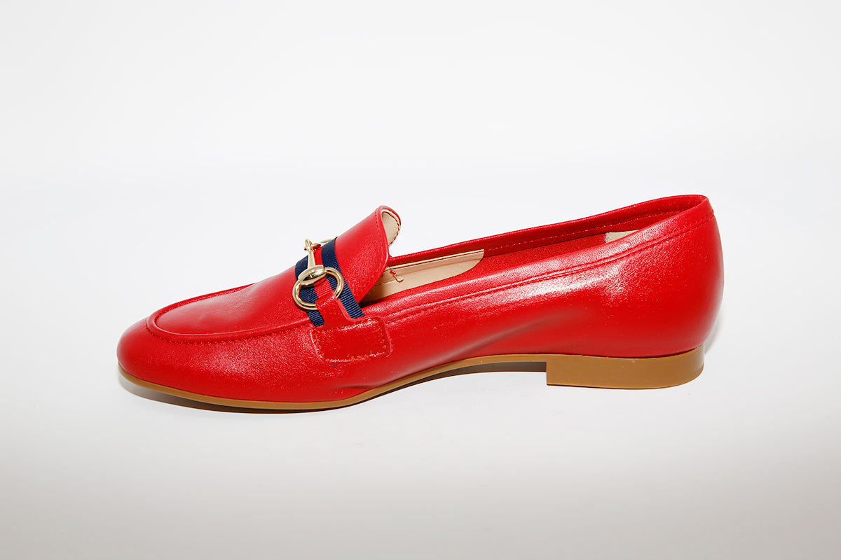 MARIA JAEN - 57 Red Leather Loafer