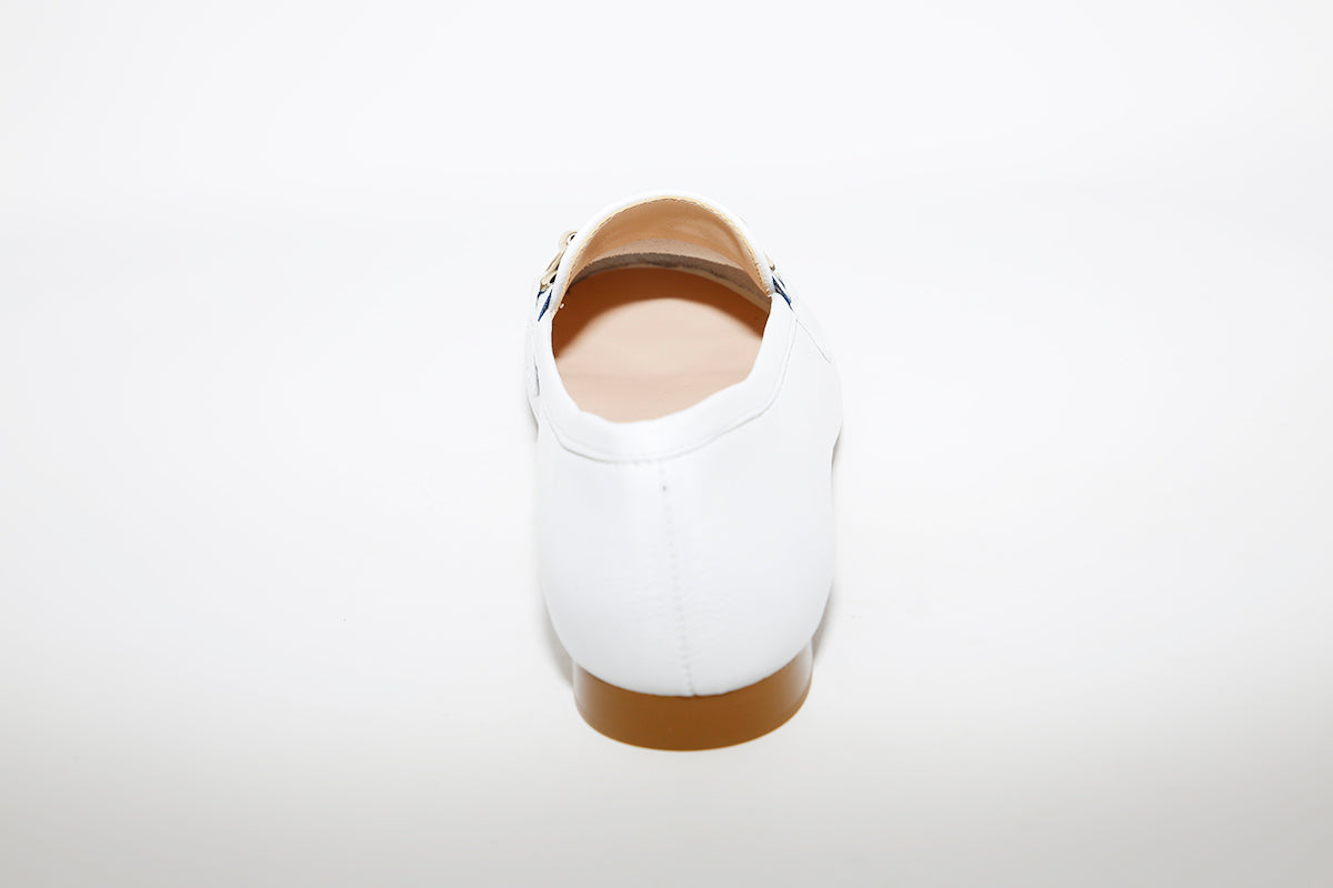 MARIA JAEN - 57 White Leather Loafer