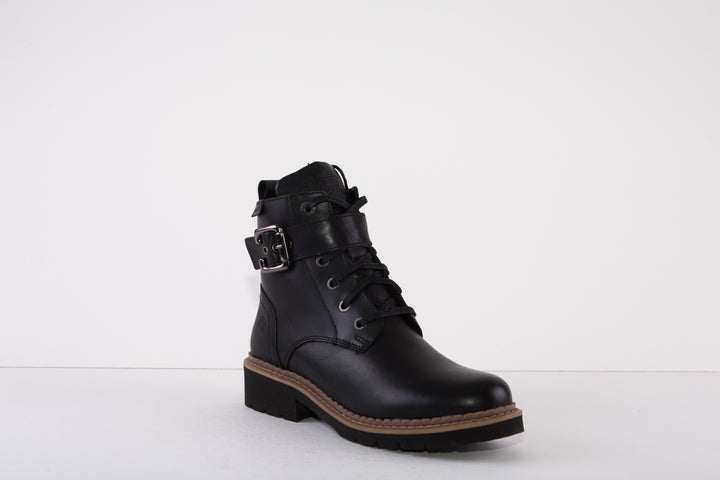 carmela leather carmela low side buckle ankle bootie