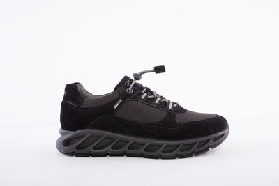 IGI & CO - 8179700 LACED COMFORT WALKING/HIKING SHOE - BLACK SUEDE COMBI