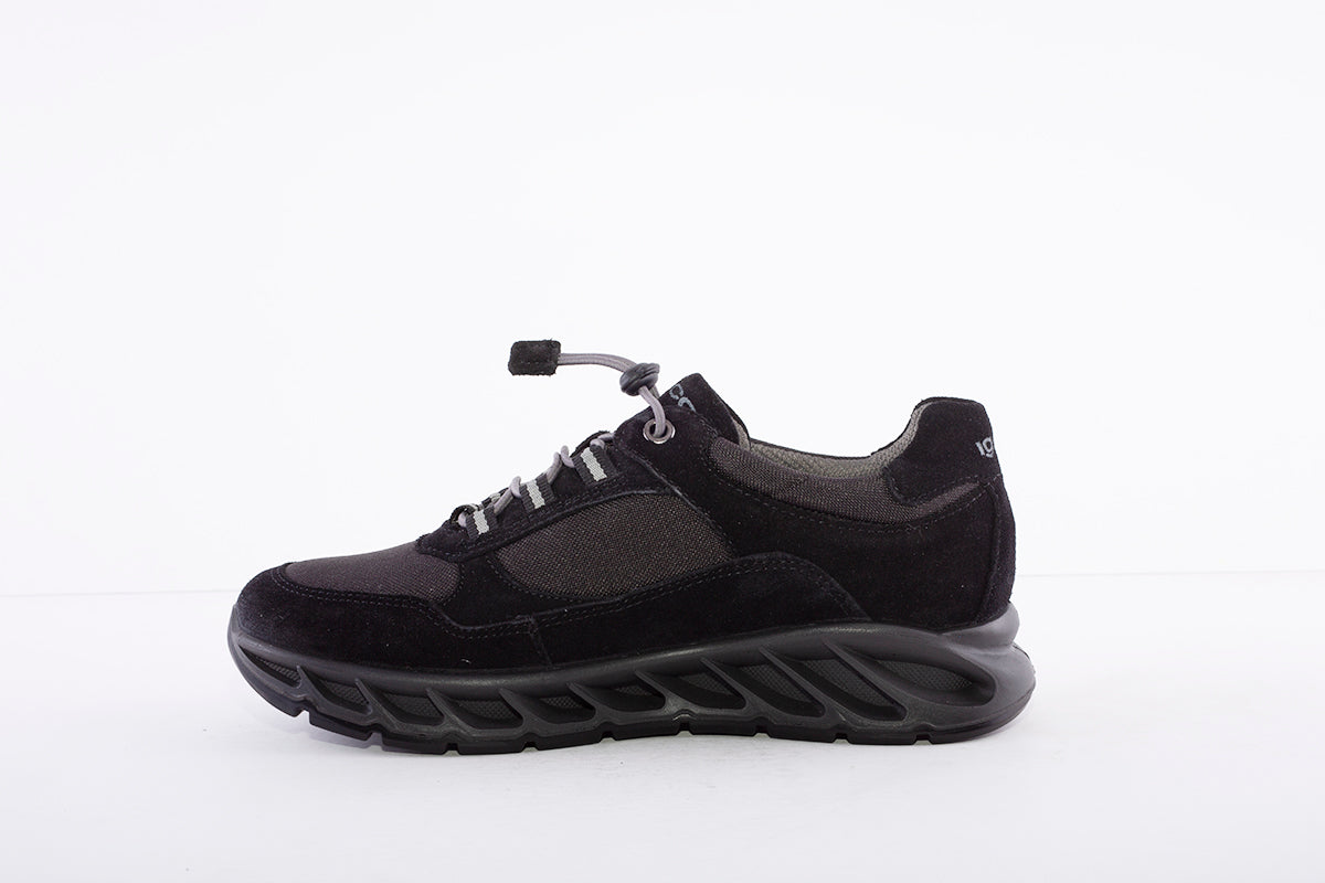 IGI & CO - 8179700 LACED COMFORT WALKING/HIKING SHOE - BLACK SUEDE COMBI