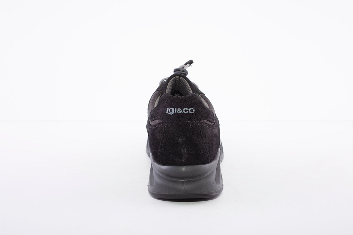 IGI & CO - 8179700 LACED COMFORT WALKING/HIKING SHOE - BLACK SUEDE COMBI
