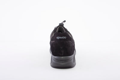 IGI & CO - 8179700 LACED COMFORT WALKING/HIKING SHOE - BLACK SUEDE COMBI