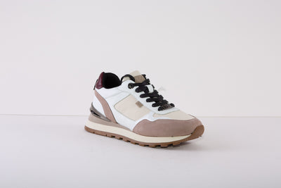 XTI 140240  LACED FASHION TRAINER - BEIGE COMBI
