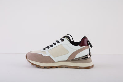 XTI 140240  LACED FASHION TRAINER - BEIGE COMBI