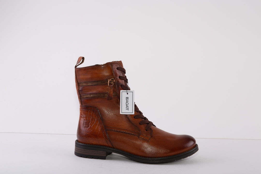 Bagatt Ronja Flat Laced Ankle Boots Tan Leather – Victor Dwyer