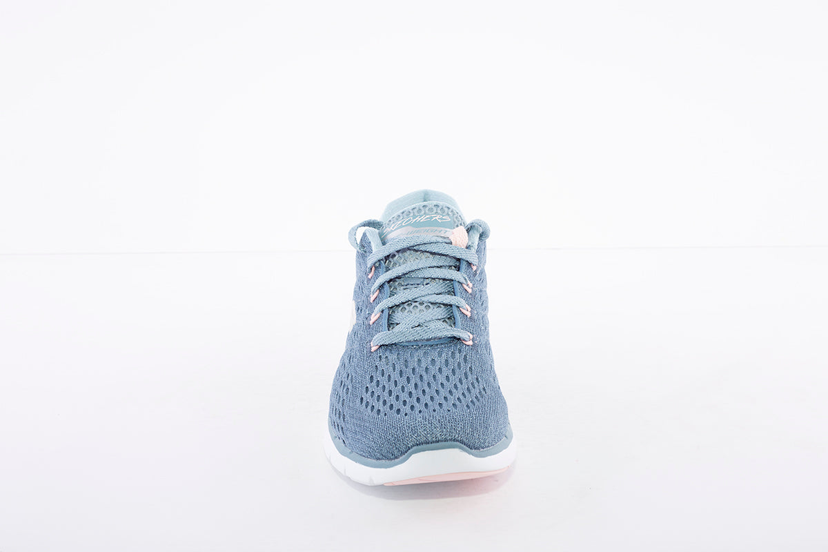 SKECHERS - FLEX APPEAL 3.0 SATELLITES LACED TRAINER - BLUE