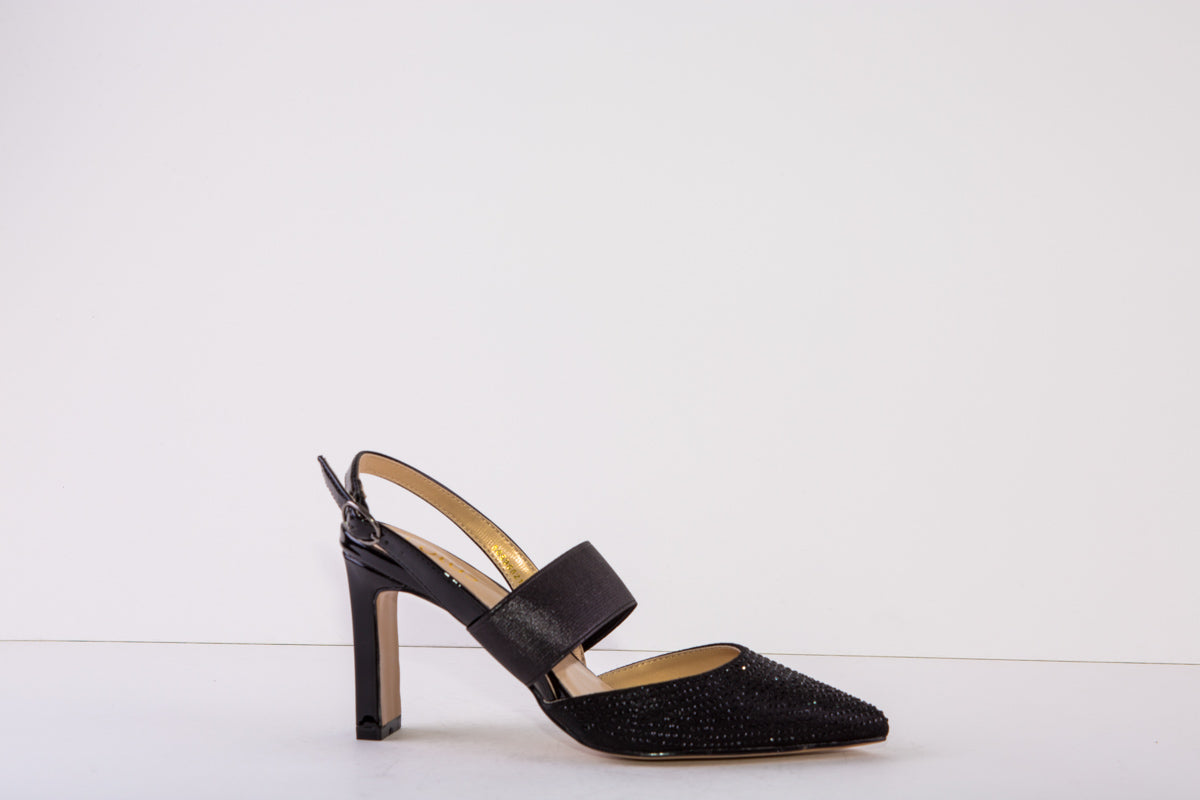 LOTUS JOIE  HIGH HEEL SLING-BACK SHOE - BLACK