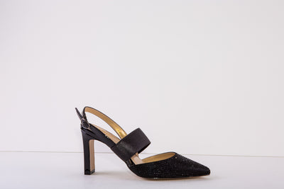 LOTUS JOIE  HIGH HEEL SLING-BACK SHOE - BLACK