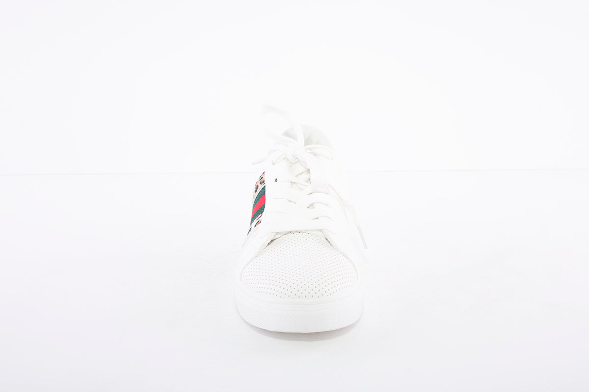 MILLIE & CO - FLAT LACED TRAINER - WHITE COMBI