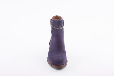 ALPE - 4391 MEDIUM HEEL ANKLE BOOT - NAVY SUEDE